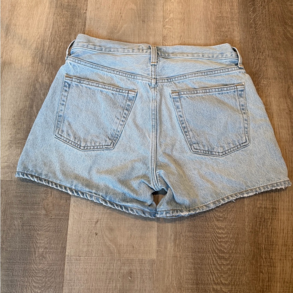 Agolde Parker Long High-Rise Denim Shorts in color Twister Size 27 - Picture 2 of 7